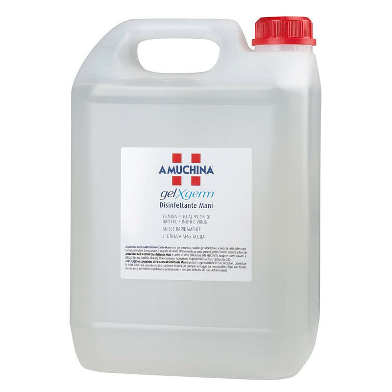 IGIENIZZANTE MANI GEL ALCOL 71,2% PRONTO ALL'USO 5 L