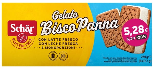 SCHAR GELATO BISCO PANNA PROMO 8 PEZZI