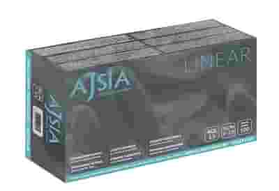 GUANTO MONOUSO IN NITRILE SENZA POLVERE AJSIA LINEAR BLU VIOLACEO MEDIUM 100 PEZZI