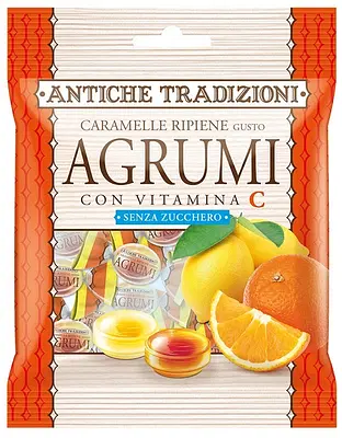 ANTICHE TRADIZIONI CARAMELLE RIPIENE AGRUMI 60 G ANTICHE TRADIZIONI CARAMELLE RIPIENE AGRUMI 60 G