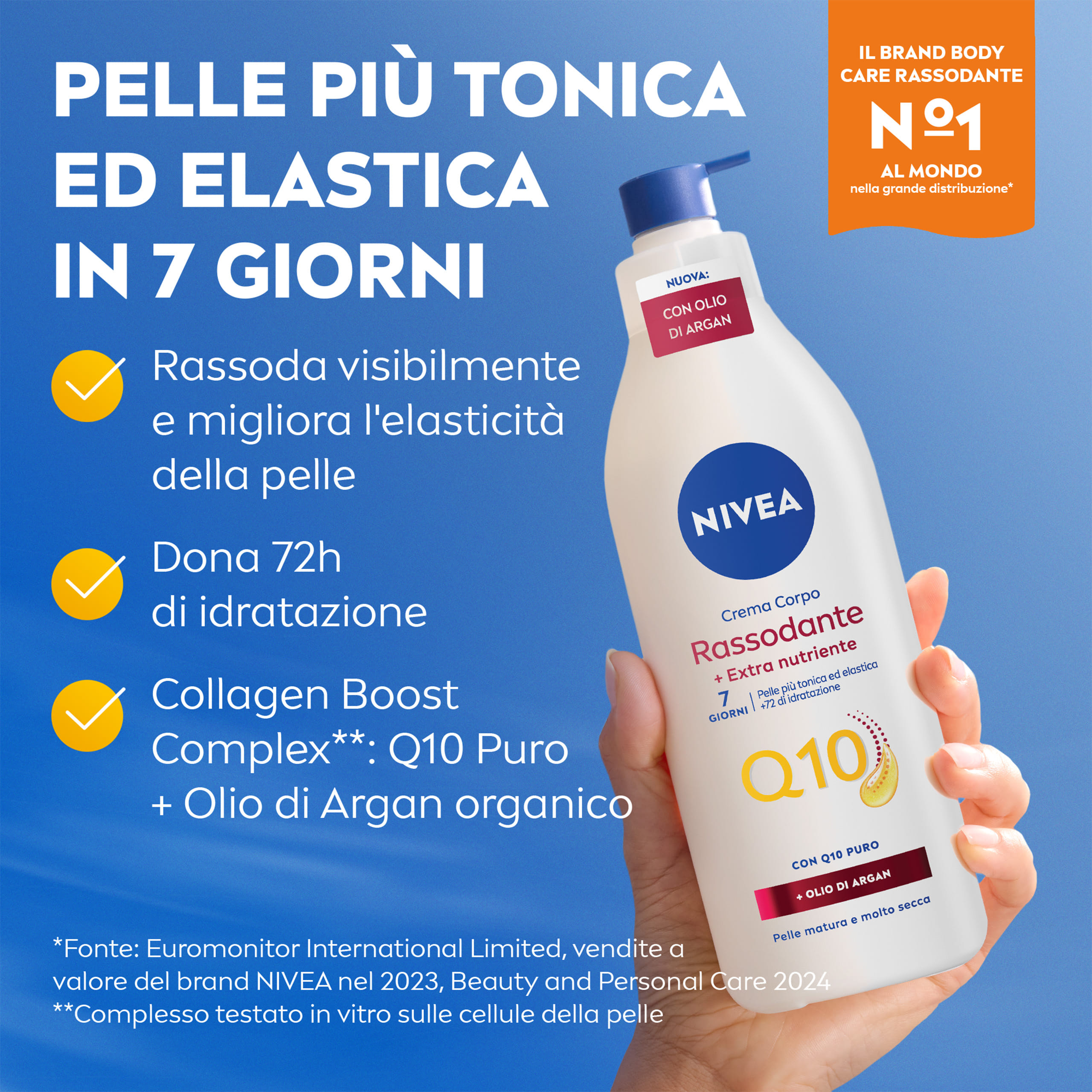 NIVEA CREMA CORPO RASSODANTE Q10 E ARGAN 400 ML