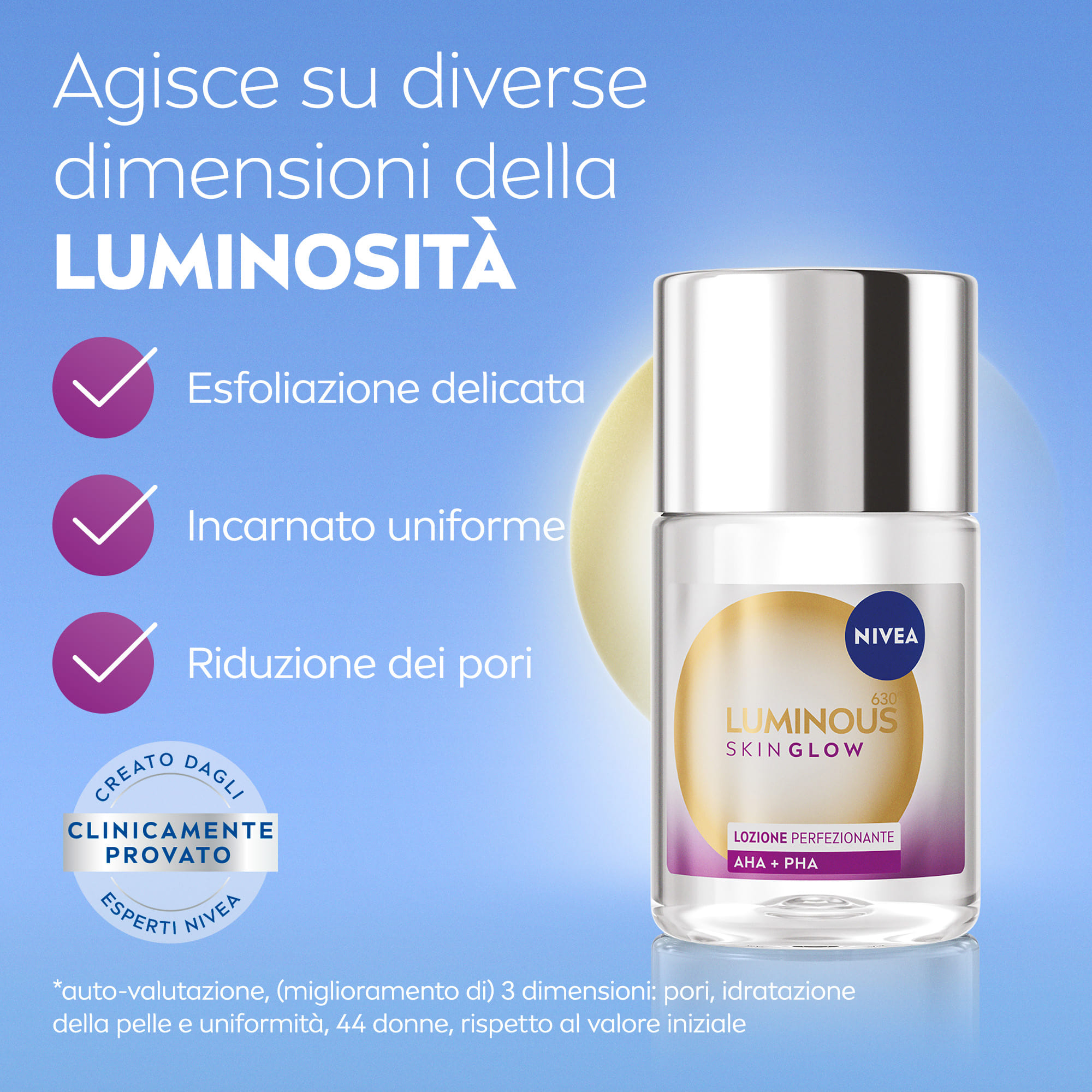 NIVEA LUMINOUS 630 SKIN GLOW LOZIONE PERFEZIONANTE 100 ML