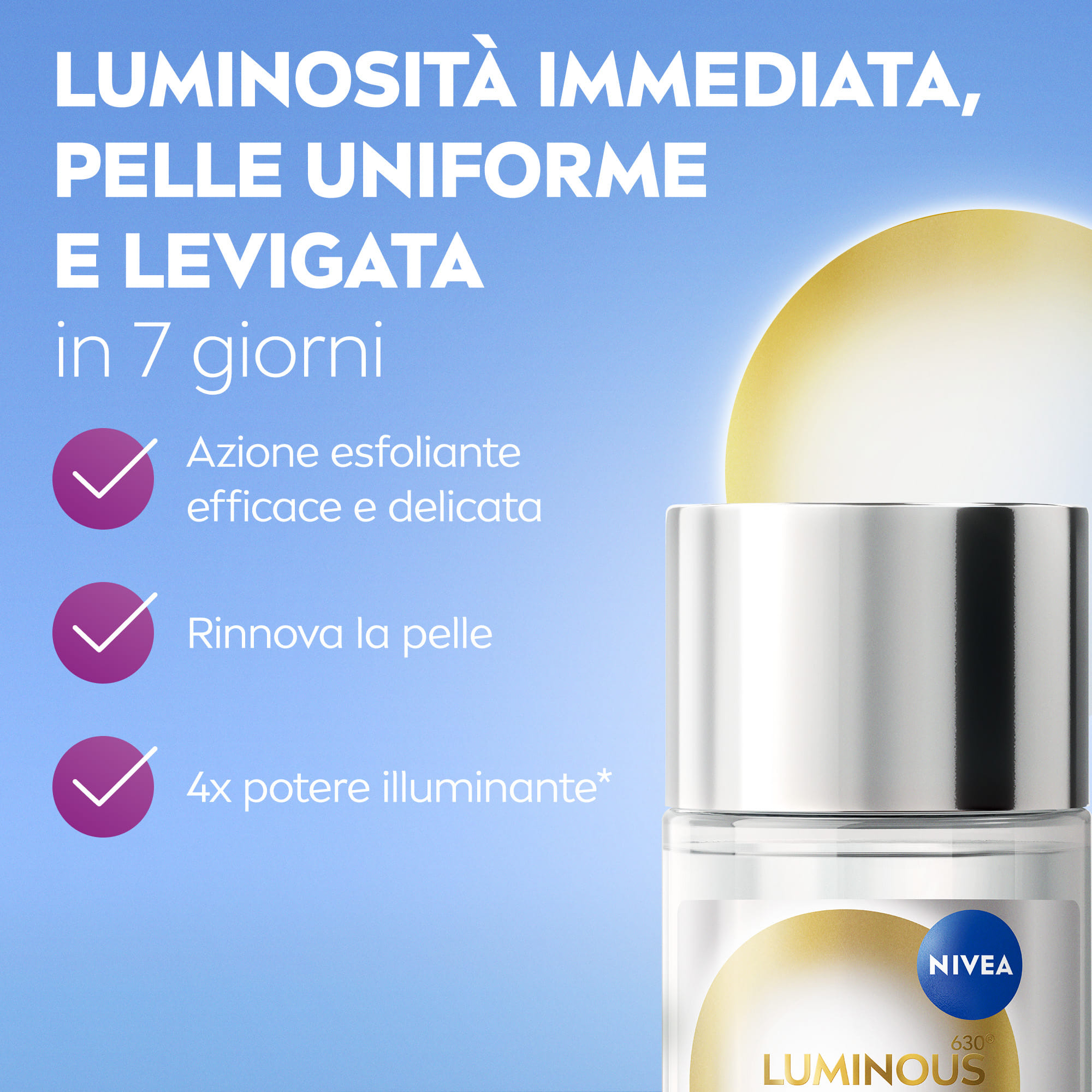NIVEA LUMINOUS 630 SKIN GLOW LOZIONE PERFEZIONANTE 100 ML