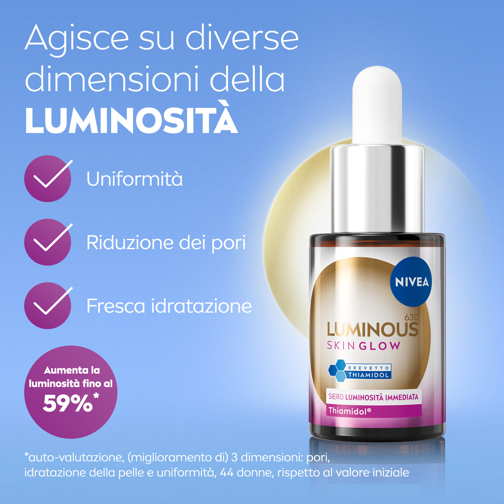 NIVEA LUMINOUS 630 SKIN GLOW SIERO LUMINOSITA' 15 ML