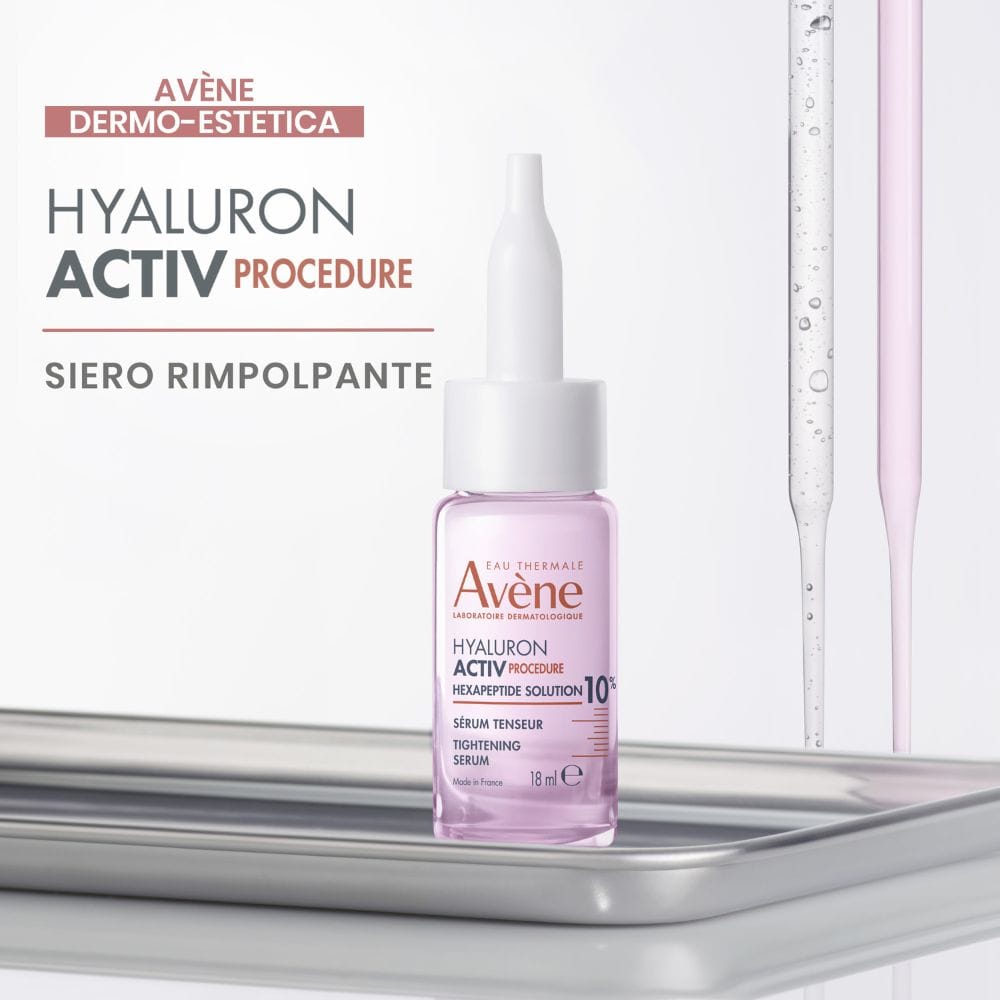 Eau Thermale Avène Hyaluron Activ Procedure Siero tensore, siero effetto lifting, la pelle appare più giovane di 2 anni dopo 14 giorni d'uso, con Esapeptide, Niacinamide, 18+2ml