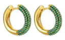 ATELIER FRATTINA 56 ORECCHINO CERCHIO ORO PIETRE VERDI