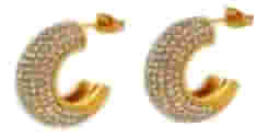 ATELIER FRATTINA 59 ORECCHINO CERCHIO ORO STRASS