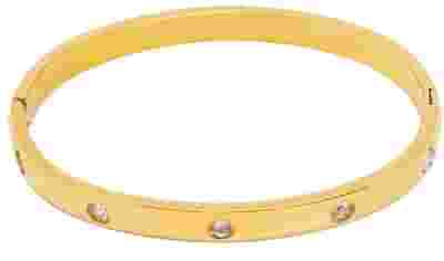 ATELIER FRATTINA 74 BRACCIALE RIGIDO ORO CON STRASS