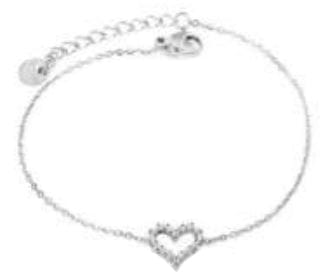 ATELIER FRATTINA 77 BRACCIALE CUORE STRASS