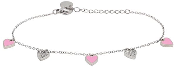 BIJOUXMED BRACCIALE KIDS 35 CUORI ROSA