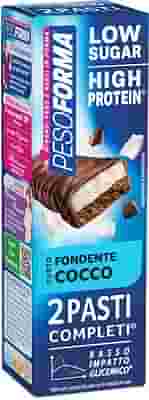 PESOFORMA BARRETTE PASTI LOW SUGAR FONDENTE COCCO 2 PEZZI
