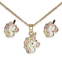 BJS013 PARURE KING UNICORN GOLD PLATED
