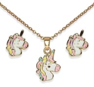 BJS013 PARURE KING UNICORN GOLD PLATED