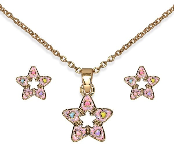 BJS017 PARURE HAPPY STAR GOLD PLATED