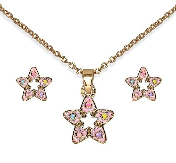 Bjs017 Parure Happy Star Gold Plated