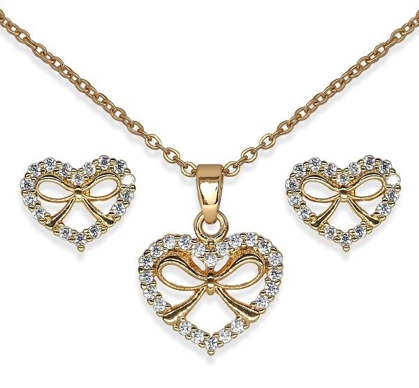 BJS020 PARURE GIFT HEART GOLD PLATED