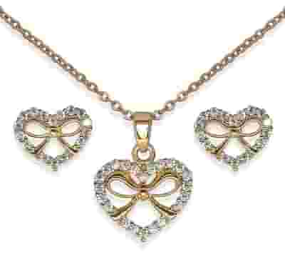 BJS020 PARURE GIFT HEART GOLD PLATED