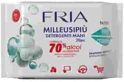 FRIA MILLEUSIPIU' DETERGENTI MANI 70% ALCOL EFFETTO IGIENIZZANTE 20 PEZZI
