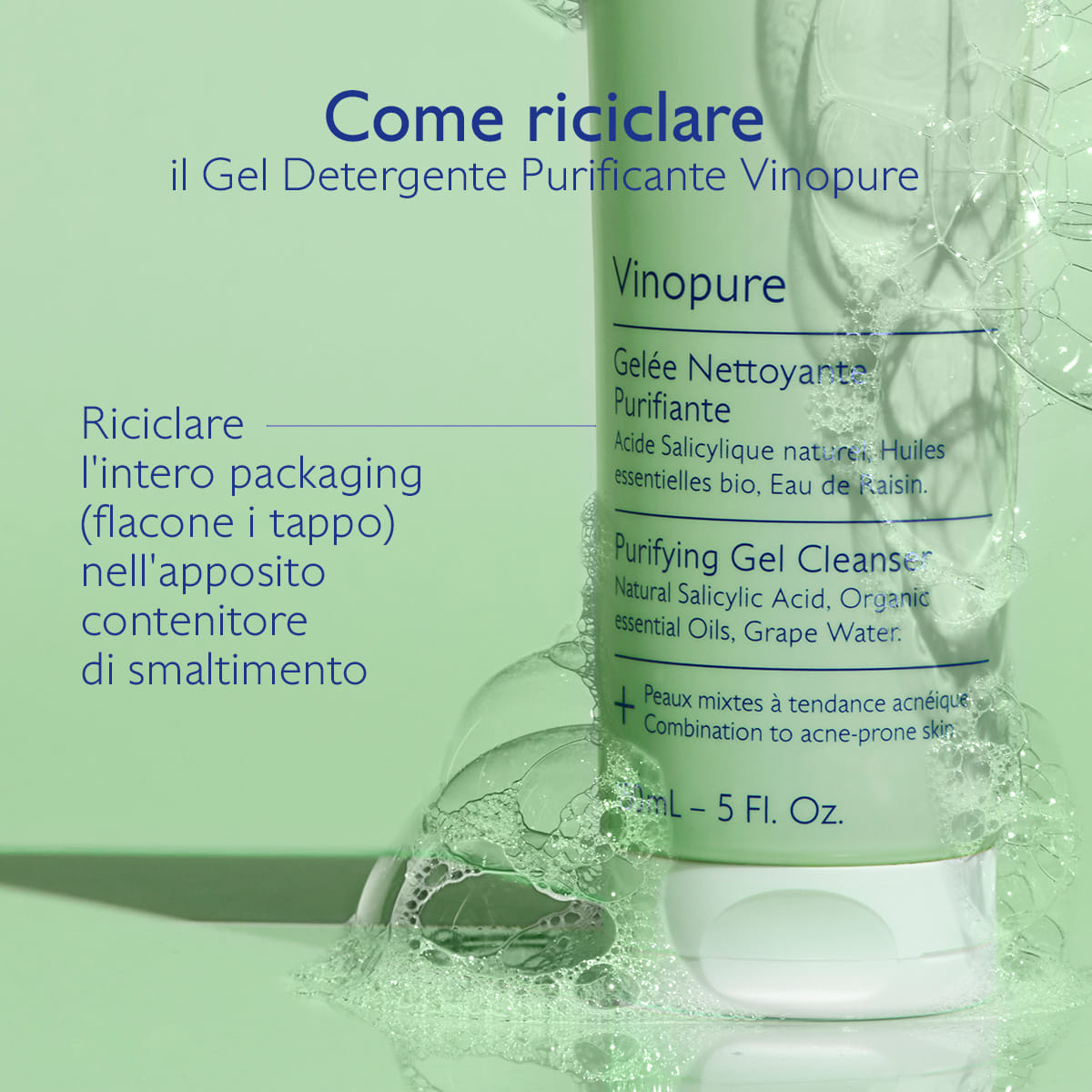 VINOPURE GEL DETERGENTE PURIFICANTE 75 ML