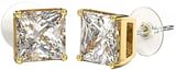BJT381 ORECCHINO QUEEN MARGARET 8MM GOLD PLATED