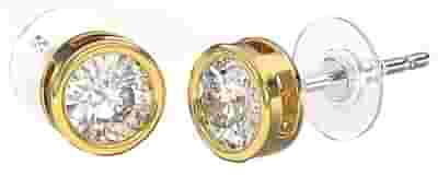 BJT383 ORECCHINO QUEEN ISABEL 6MM GOLD PLATED