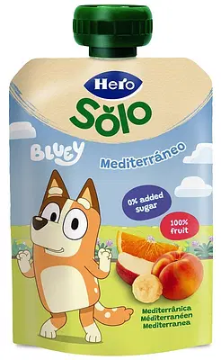 HERO SOLO POUCH BLUEY MELA/BANANA/PESCA E ALBICOCCA 100 G HERO SOLO POUCH BLUEY MELA/BANANA/PESCA E ALBICOCCA 100 G