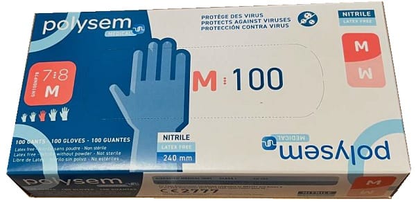POLYSEM GUANTI NITRILE SENZA POLVERE M 100 PEZZI