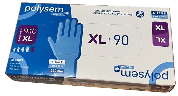POLYSEM GUANTI NITRILE SENZA POLVERE XL 100 PEZZI