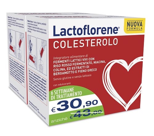 LACTOFLORENE COLESTEROLO BIPACK 20 + 20 BUSTINE NEW