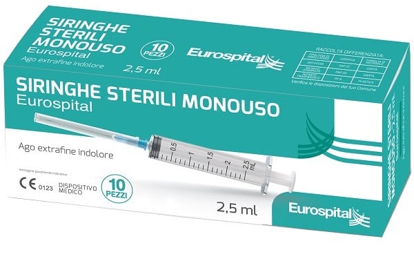 EUROSPITAL SIRINGA MONOUSO 2,5 ML 10 PEZZI