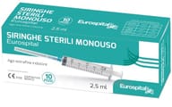 EUROSPITAL SIRINGA MONOUSO 2,5 ML 10 PEZZI