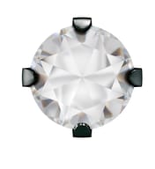 SYSTEM75 ZIRCONE CUBICO CRISTALLO 4 MM ACCIAIO CHIRURGICO NERO 2 PEZZI 265