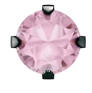 SYSTEM75 ZIRCONE CUBICO CRISTALLO ROSA 4 MM ACCIAIO CHIRURGICO NERO 2 PEZZI 267