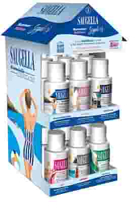 SAUGELLA SEGUIMI EXPO BANCO 4 DERMOLIQUIDO + 4 POLIGYN + 4 GIRL + 4 UOMO + 4 IDRASERUM + 4 ATTIVA