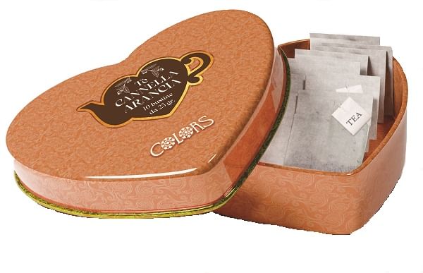 COLORS IL CUORE PER TE' SCATOLA ARANCIA CANNELLA