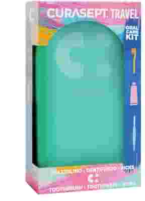 CURASEPT TRAVEL VERDE 1 SPAZZOLINO + 1 DENTIFRICIO 20 ML + 3 PICKS