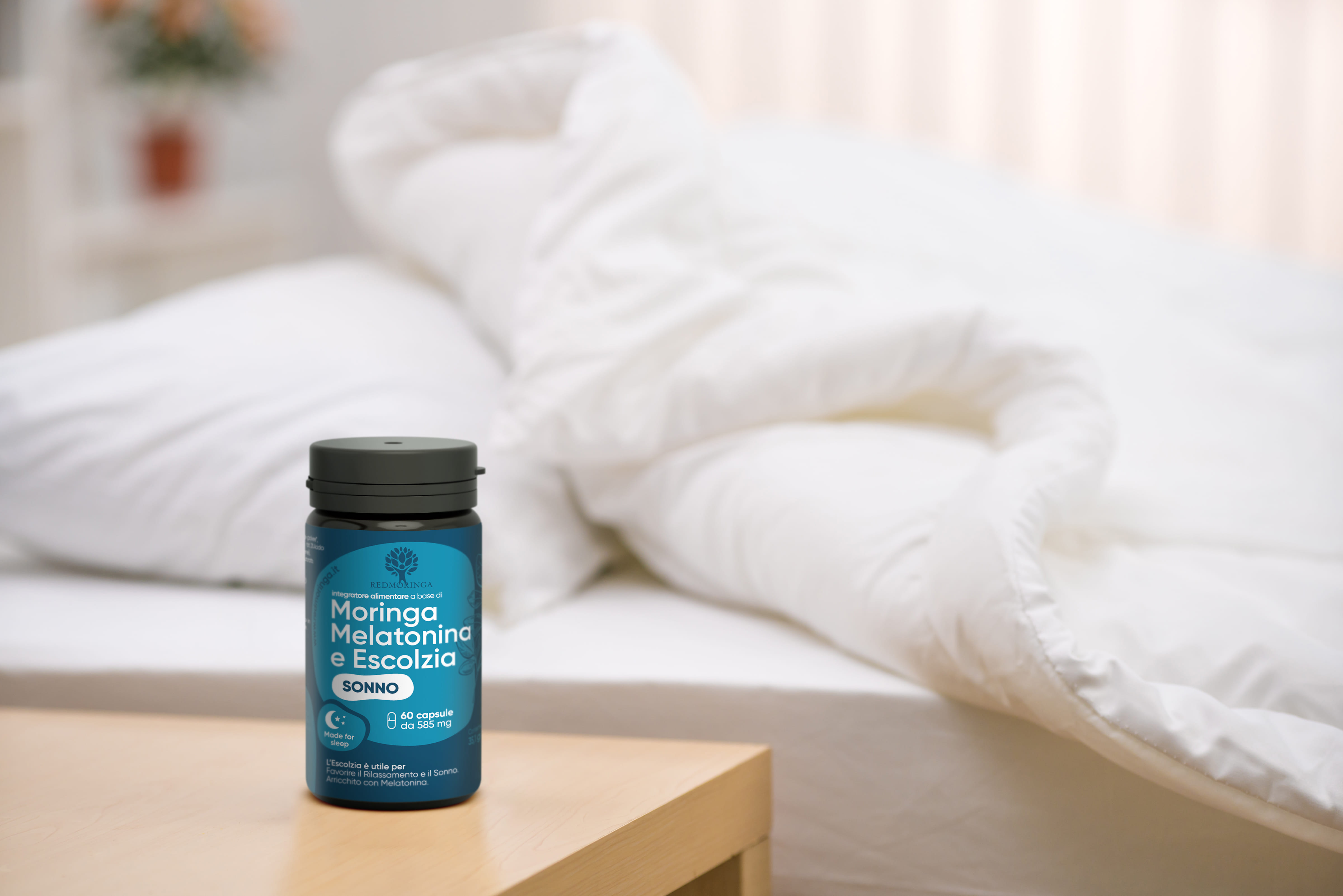 Integratore Sonno Moringa e Melatonina - 60 Capsule
