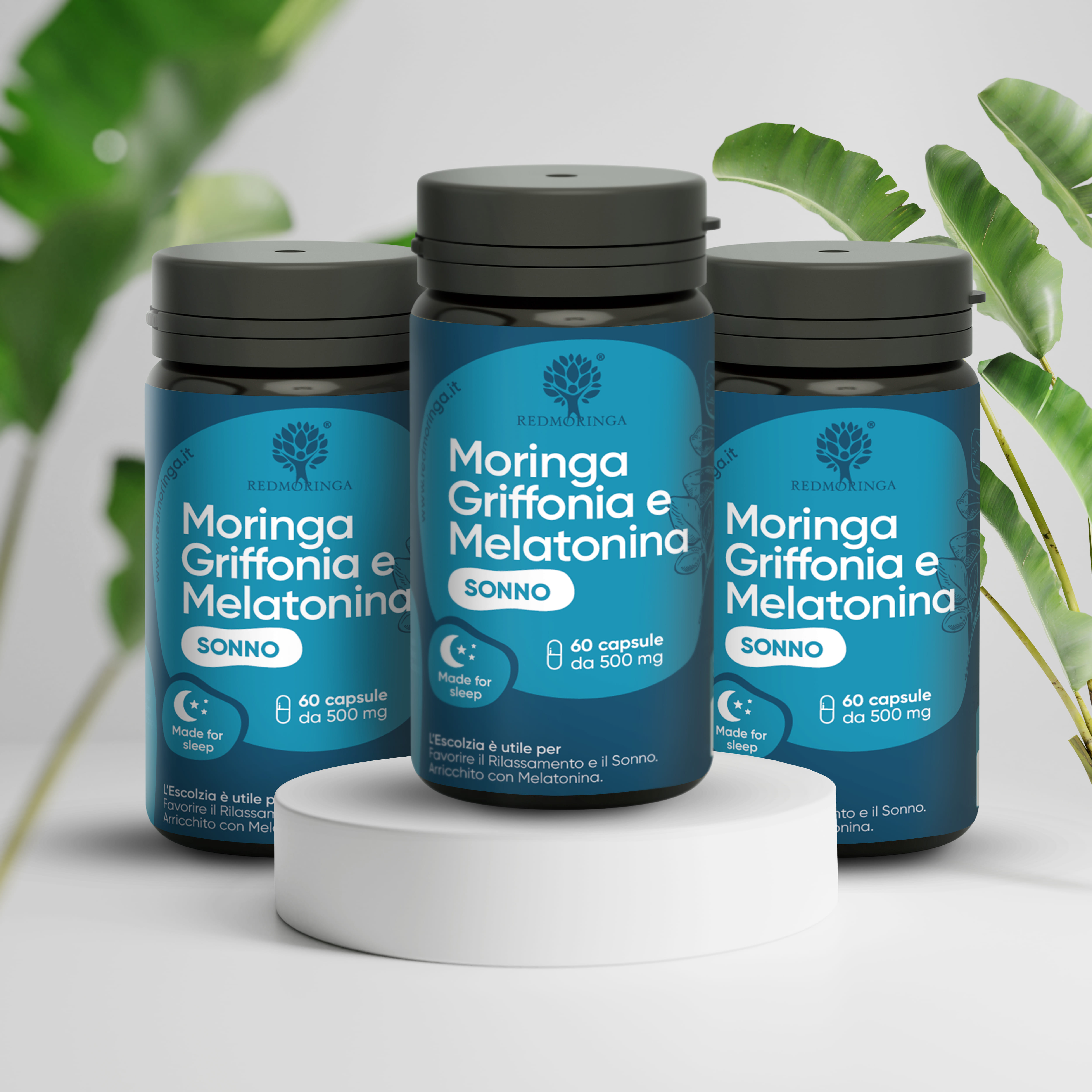 Integratore Sonno Moringa e Melatonina - 60 Capsule