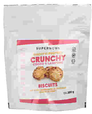 SUPERNOVA CRUNCHY BISCUITS LAMPONE E COCCO 200 G