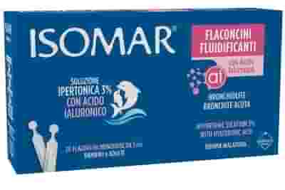 ISOMAR FLACONCINI FLUIDIFICANTI SOLUZIONE IPERTONICA 30%+ACIDO IALURONICO 20 FLACONCINI DA 5 ML