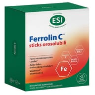 ESI FERROLIN C 30 STICK OROSOLUBILI 1,45 G SENZA GLUTINE NATURALMENTE PRIVO DI LATTOSIO CON EDULCORANTI