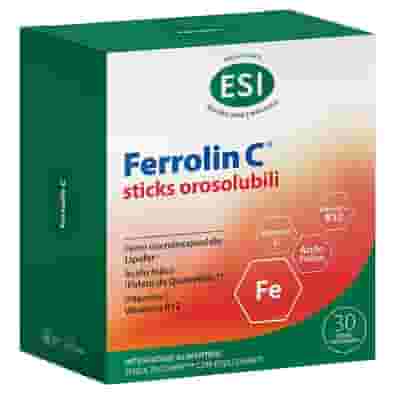 ESI FERROLIN C 30 STICK OROSOLUBILI 1,45 G SENZA GLUTINE NATURALMENTE PRIVO DI LATTOSIO CON EDULCORANTI