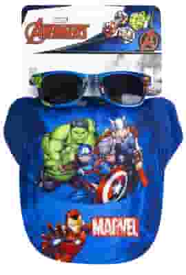 CERDA' AVENGERS SET CAPPELLO BLU/OCCHIALE DA SOLE