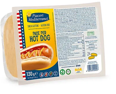 PIACERI MEDITERRANEI PANE HOT DOG 130 G PIACERI MEDITERRANEI PANE HOT DOG 130 G