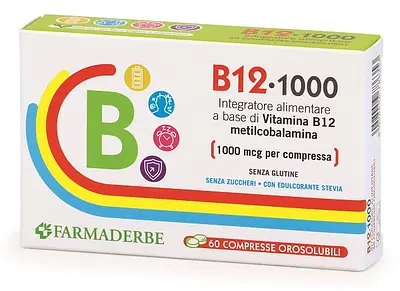 B12 1000 60 COMPRESSE OROSOLUBILI DA 0,2 G B12 1000 60 COMPRESSE OROSOLUBILI DA 0,2 G