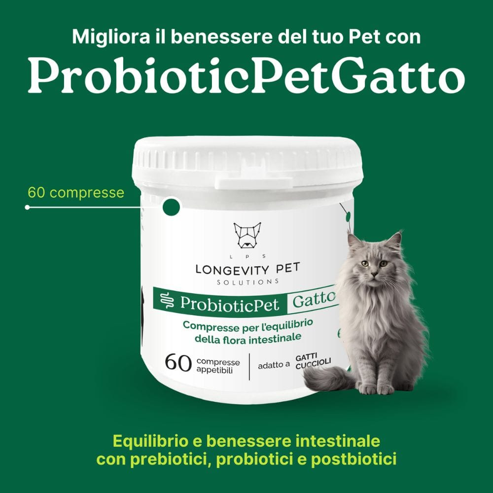 LONGEVITY PET PROBIOTICPET GATTO 60 COMPRESSE