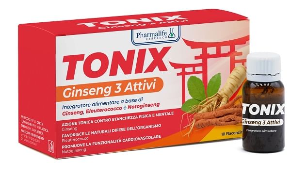Tonix Ginseng 3 Attivi 10 Flaconcini Da 15 Ml