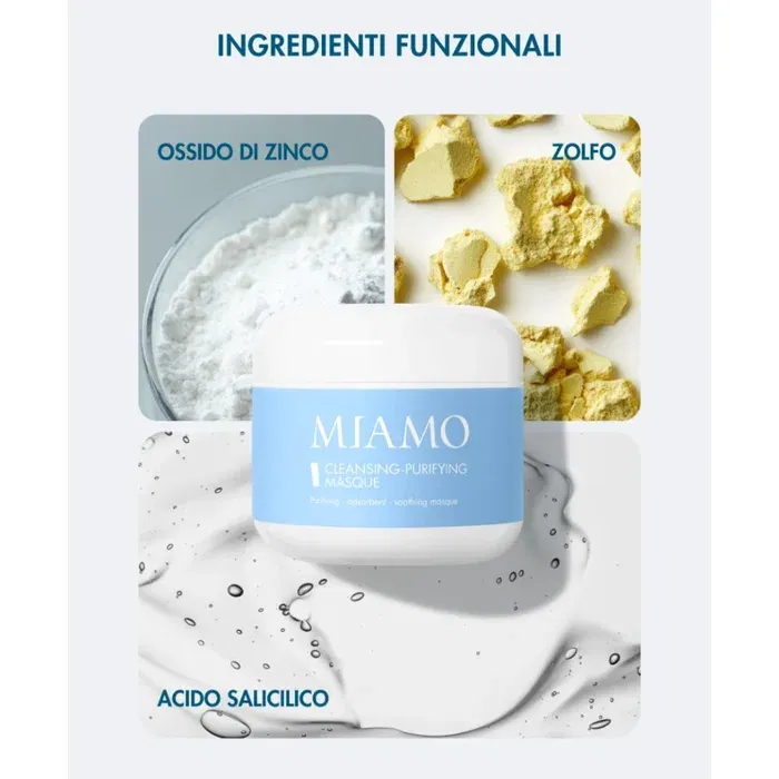 MIAMO 3 CVS 25 COFANETTO PUNTI NERI CLEANSING PURIFYING MASQUE + AHA/BHA PURIFYING CLEANSER + SALICYLIC ACID EXFOLIATOR 2% 10 ML