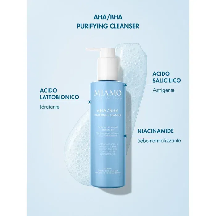 MIAMO 3 CVS 25 COFANETTO PUNTI NERI CLEANSING PURIFYING MASQUE + AHA/BHA PURIFYING CLEANSER + SALICYLIC ACID EXFOLIATOR 2% 10 ML