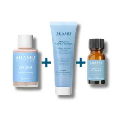 MIAMO COFANETTO SOS BRUFOLI DRY SPOT 30 ML + OMAGGI AHA/BHA 50 ML E CLEANSING MASQUE 15 ML MIAMO COFANETTO SOS BRUFOLI DRY SPOT 30 ML + OMAGGI AHA/BHA 50 ML E CLEANSING MASQUE 15 ML